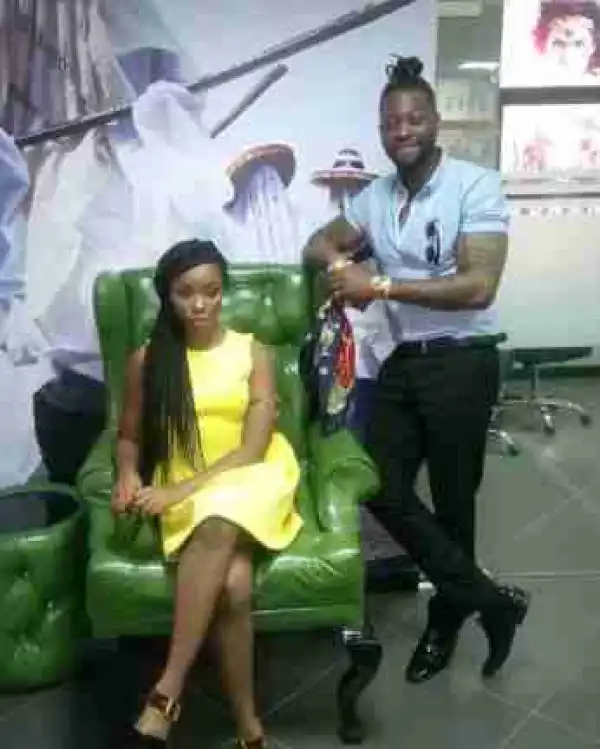 BBNaija: Evicted BBNaija Lovers, Teddy-A And Bambam Pictured At The Multichoice Office